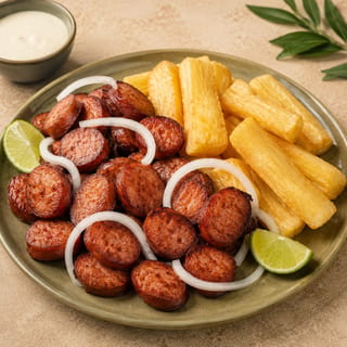Brazilian Sausage with Yucca